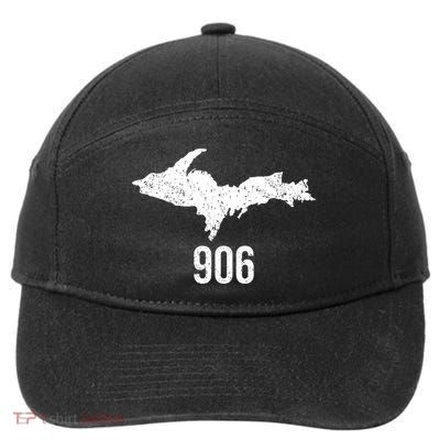 Upper Peninsula Up 906 Yooper Pride Michigan Roots Gift 7-Panel Snapback Hat