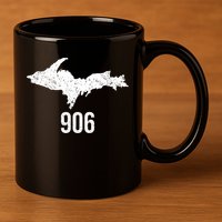 Upper Peninsula Up 906 Yooper Pride Michigan Roots Gift 11oz C Handle Ceramic Mug