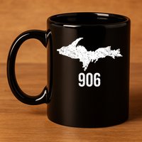 Upper Peninsula Up 906 Yooper Pride Michigan Roots Gift 11oz C Handle Ceramic Mug