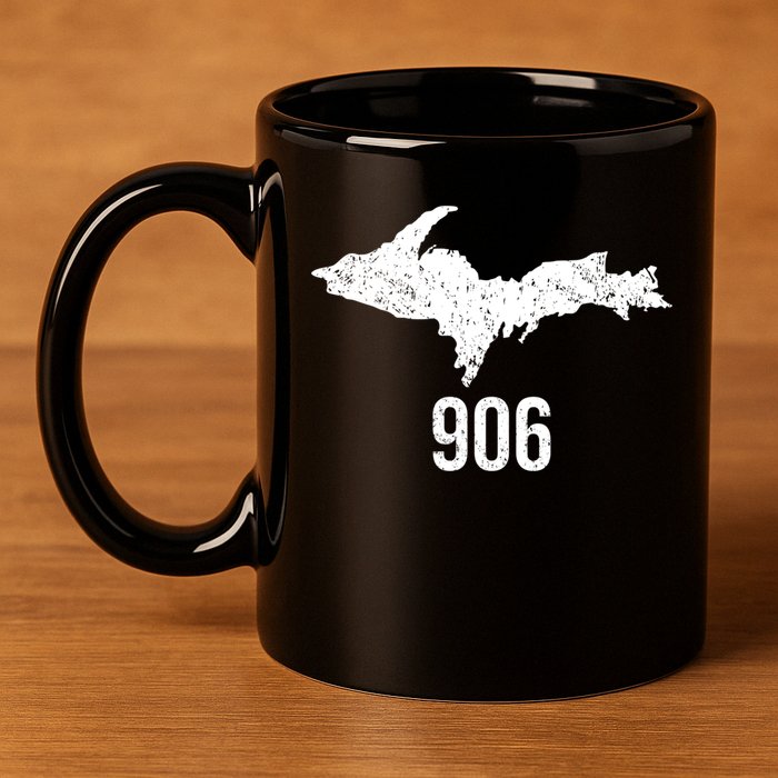Upper Peninsula Up 906 Yooper Pride Michigan Roots Gift 11oz C Handle Ceramic Mug