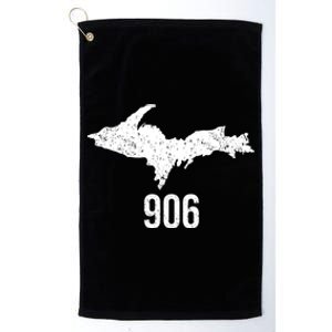 Upper Peninsula Up 906 Yooper Pride Michigan Roots Gift Platinum Collection Golf Towel