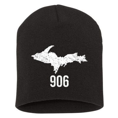 Upper Peninsula Up 906 Yooper Pride Michigan Roots Gift Short Acrylic Beanie
