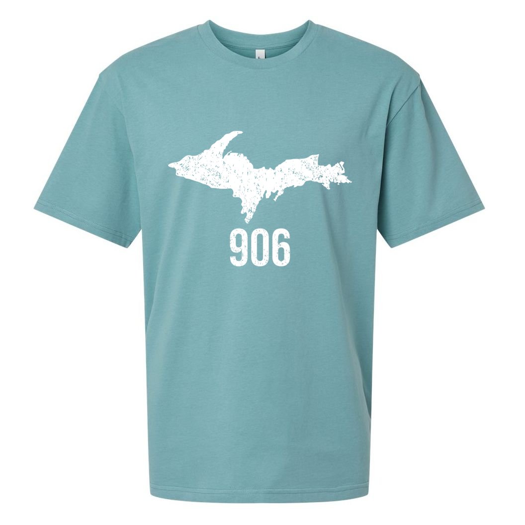 Upper Peninsula Up 906 Yooper Pride Michigan Roots Gift Sueded Cloud Jersey T-Shirt
