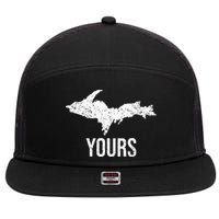 Upper Peninsula UP Yours Yooper Pride Michigan Roots 7 Panel Mesh Trucker Snapback Hat