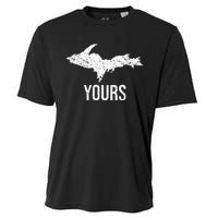 Upper Peninsula UP Yours Yooper Pride Michigan Roots Cooling Performance Crew T-Shirt