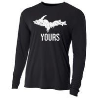 Upper Peninsula UP Yours Yooper Pride Michigan Roots Cooling Performance Long Sleeve Crew