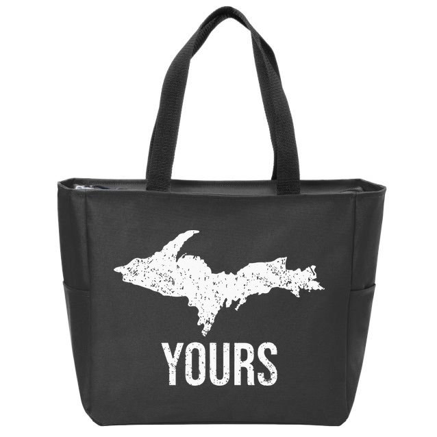 Upper Peninsula UP Yours Yooper Pride Michigan Roots Zip Tote Bag
