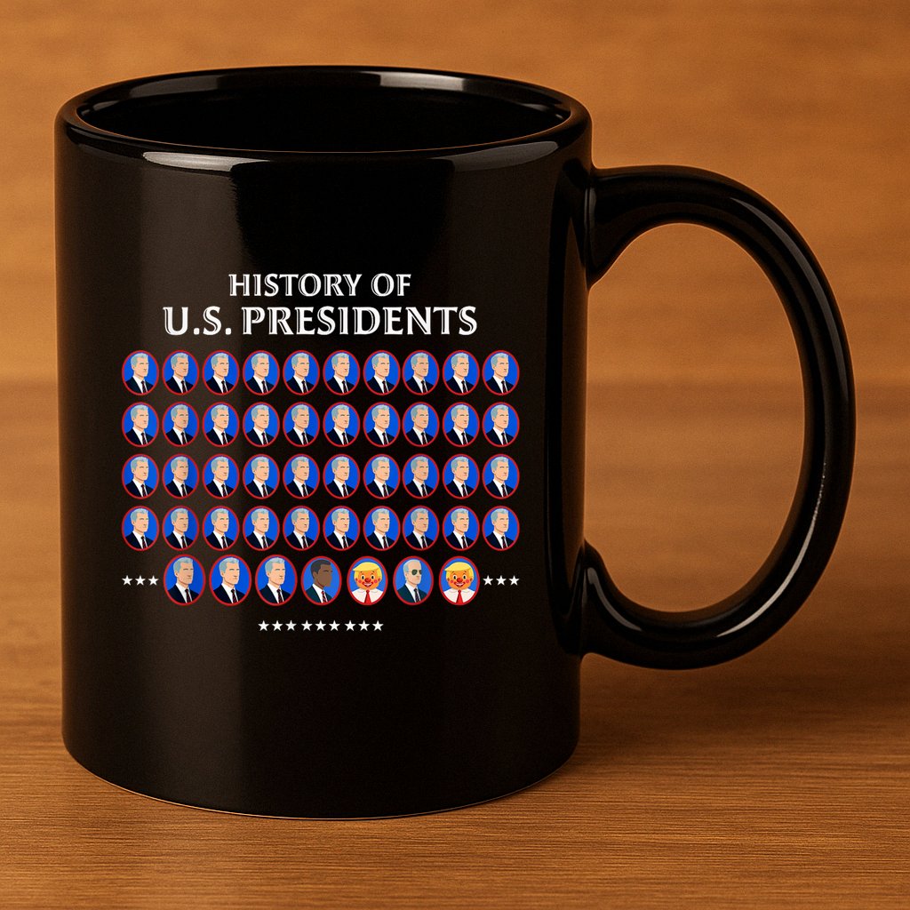 Us Presidents 11oz C Handle Ceramic Mug