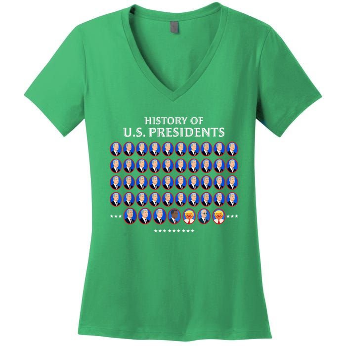 Us Presidents Women's V-Neck T-Shirt