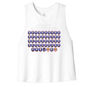 Us Presidents Women's Racerback Cropped Tank