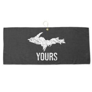 Upper Peninsula Up Yours Yooper Pride Michigan Roots Large Microfiber Waffle Golf Towel