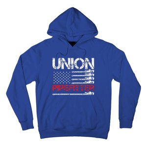 Union Pipefitter Union Strong USA American Flag Hoodie