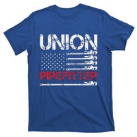 Union Pipefitter Union Strong USA American Flag T-Shirt