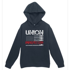 Union Pipefitter Union Strong USA American Flag Urban Pullover Hoodie