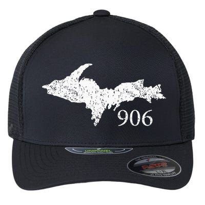 Upper Peninsula Up 906 Yooper Pride Michigan Roots Flexfit Unipanel Trucker Cap