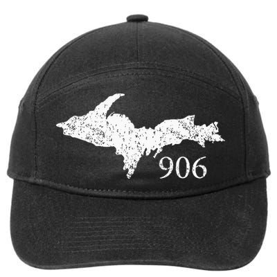 Upper Peninsula Up 906 Yooper Pride Michigan Roots 7-Panel Snapback Hat
