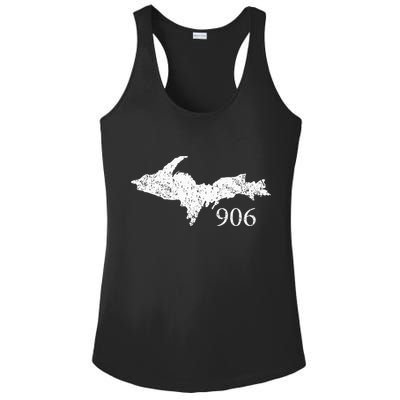 Upper Peninsula Up 906 Yooper Pride Michigan Roots Ladies PosiCharge Competitor Racerback Tank