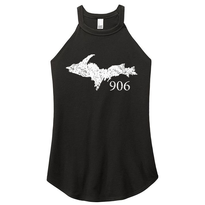 Upper Peninsula Up 906 Yooper Pride Michigan Roots Women's Perfect Tri Rocker Tank