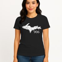 Upper Peninsula Up 906 Yooper Pride Michigan Roots Womens T-Shirt