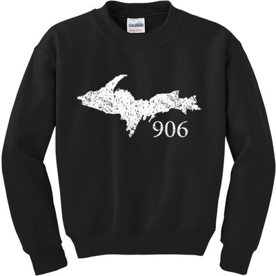 Upper Peninsula Up 906 Yooper Pride Michigan Roots Kids Sweatshirt
