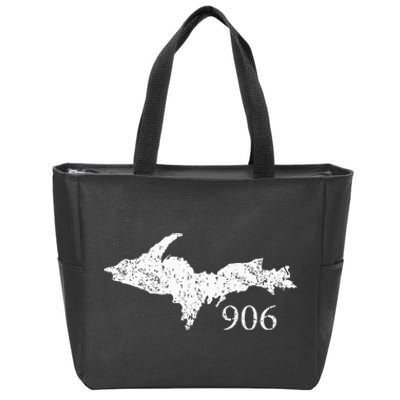 Upper Peninsula Up 906 Yooper Pride Michigan Roots Zip Tote Bag