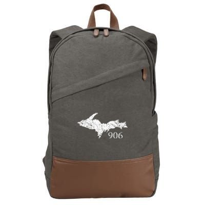 Upper Peninsula Up 906 Yooper Pride Michigan Roots Cotton Canvas Backpack