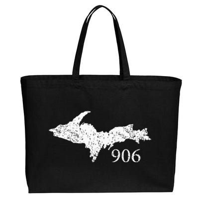 Upper Peninsula Up 906 Yooper Pride Michigan Roots Cotton Canvas Jumbo Tote