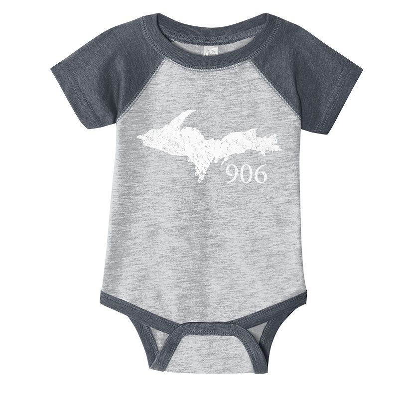 Upper Peninsula Up 906 Yooper Pride Michigan Roots Infant Baby Jersey Bodysuit