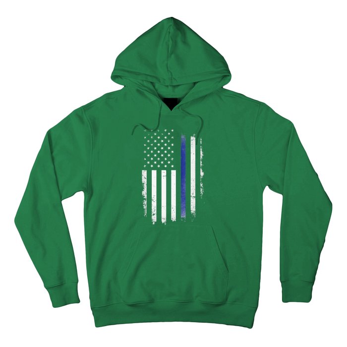 US Police USA American Flag Back The Blue Lives Matter Hoodie