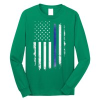 US Police USA American Flag Back The Blue Lives Matter Long Sleeve Shirt