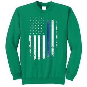 US Police USA American Flag Back The Blue Lives Matter Sweatshirt