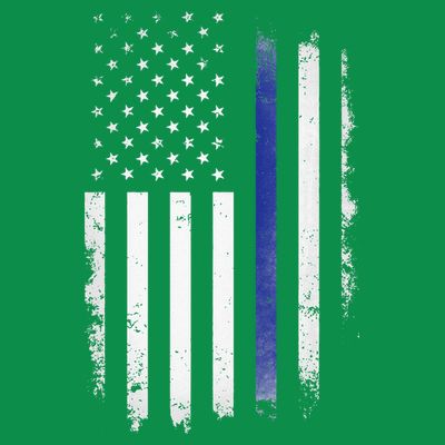 US Police USA American Flag Back The Blue Lives Matter T-Shirt