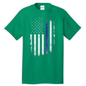 US Police USA American Flag Back The Blue Lives Matter Tall T-Shirt