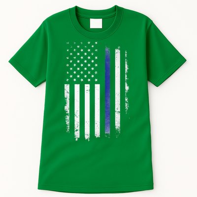 US Police USA American Flag Back The Blue Lives Matter Tall T-Shirt