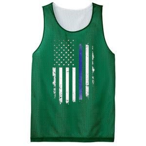 US Police USA American Flag Back The Blue Lives Matter Mesh Reversible Basketball Jersey Tank