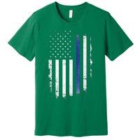 US Police USA American Flag Back The Blue Lives Matter Premium T-Shirt