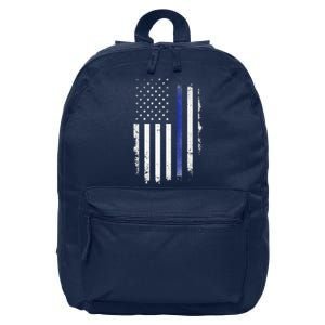 US Police USA American Flag Back The Blue Lives Matter 16 in Basic Backpack