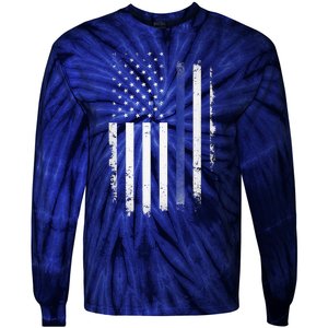 US Police USA American Flag Back The Blue Lives Matter Tie-Dye Long Sleeve Shirt