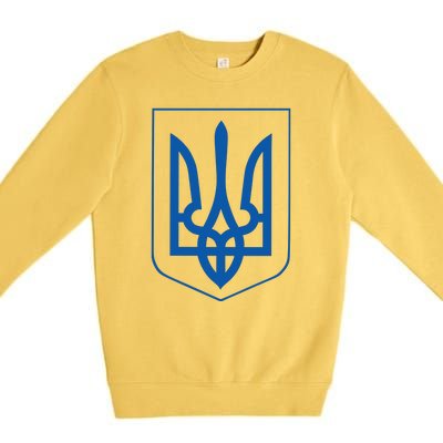 Ukraine Pride Ukrainian Coat Of Arms Premium Crewneck Sweatshirt