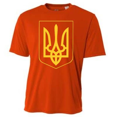 Ukraine Pride Ukrainian Coat Of Arms Cooling Performance Crew T-Shirt