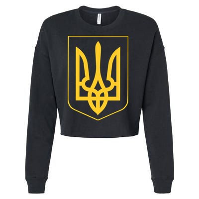 Ukraine Pride Ukrainian Coat Of Arms Cropped Pullover Crew