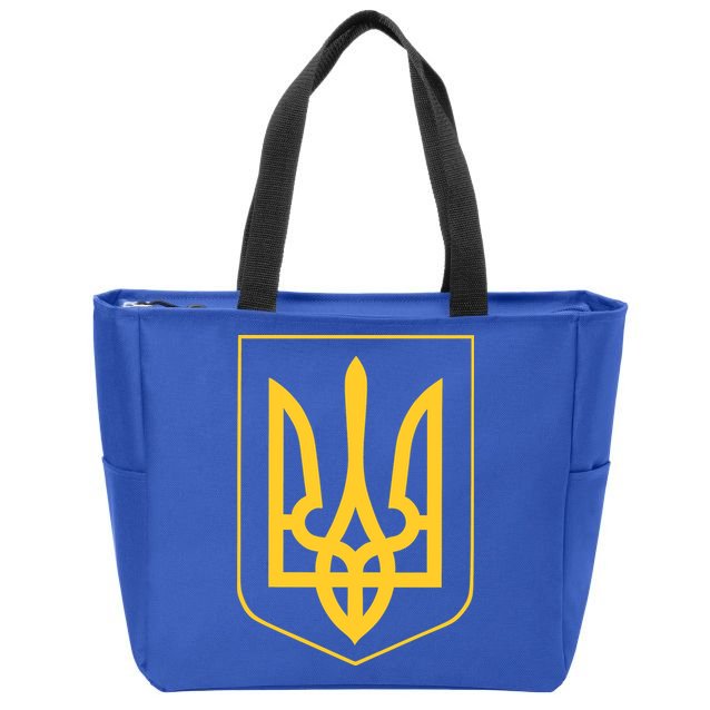 Ukraine Pride Ukrainian Coat Of Arms Zip Tote Bag