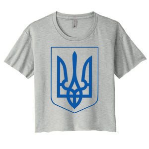 Ukraine Pride Ukrainian Coat Of Arms Women's Crop Top Tee