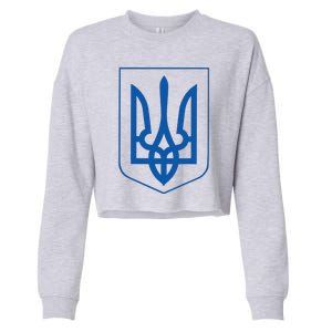 Ukraine Pride Ukrainian Coat Of Arms Cropped Pullover Crew