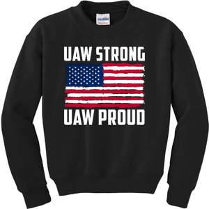 UAW Proud UAW Proud UAW Strong Solidarity UAW Proud Union UAW Laborer Worker Kids Sweatshirt