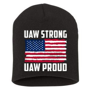 UAW Proud UAW Proud UAW Strong Solidarity UAW Proud Union UAW Laborer Worker Short Acrylic Beanie