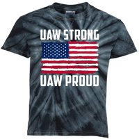 UAW Proud UAW Proud UAW Strong Solidarity UAW Proud Union UAW Laborer Worker Kids Tie-Dye T-Shirt