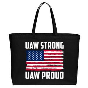 UAW Proud UAW Proud UAW Strong Solidarity UAW Proud Union UAW Laborer Worker Cotton Canvas Jumbo Tote