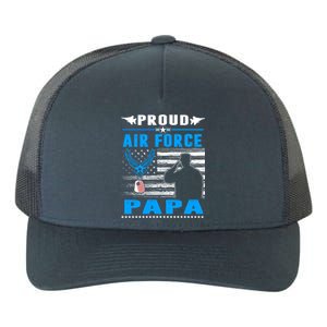 Usaf Proud Us Air Force Papa Gift Flag Veteran Patriotic Funny Gift Yupoong Adult 5-Panel Trucker Hat