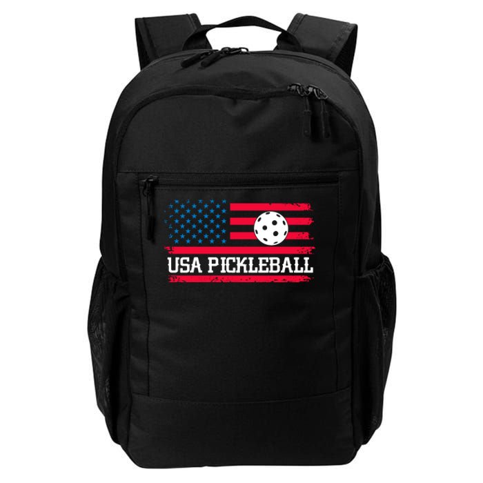 USA Pickleball Vector USA Flag Pickle Gift For Player Team Sport Daily Commute Backpack